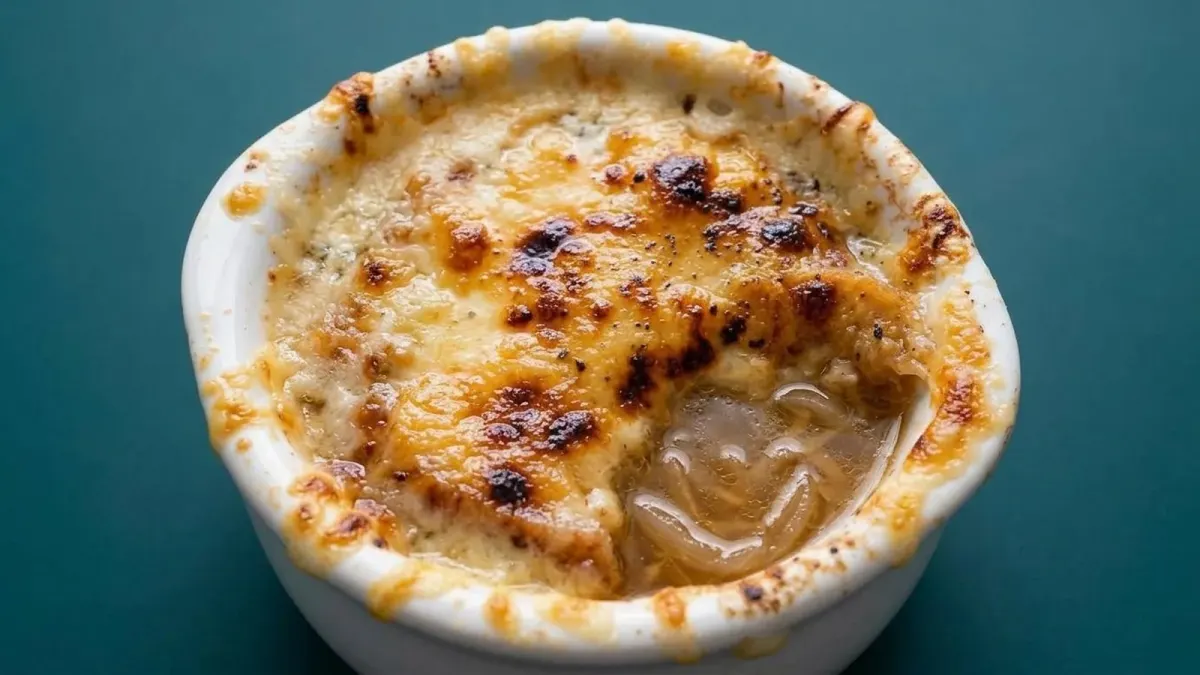 Soupe à l'oignon gratinée